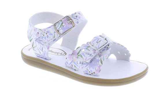 Footmates Girls Sustainable Sandals - Eco-Ariel Microfibre - Floral Bloom