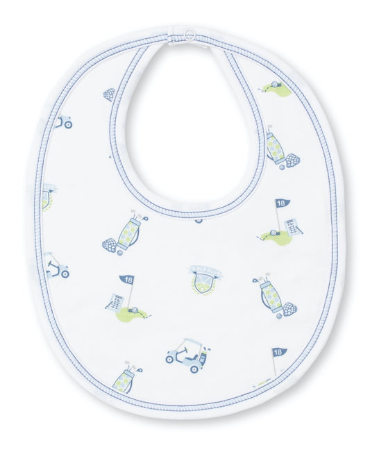 Kissy Kissy Baby Boys 18 Holes / Longest Drive Golf Print Bib - Blue by Kissy Kissy