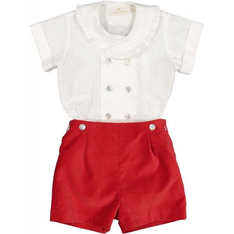 Sal & Pimenta Baby / Toddler Boys Dressy Set - Red Velvet