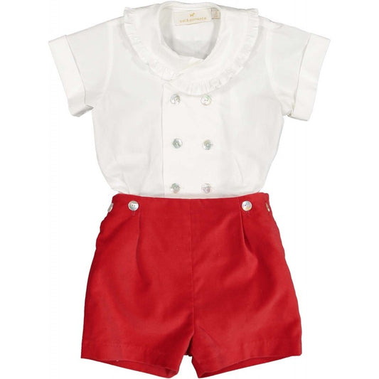 Sal & Pimenta Baby / Toddler Boys Dressy Set - Red Velvet
