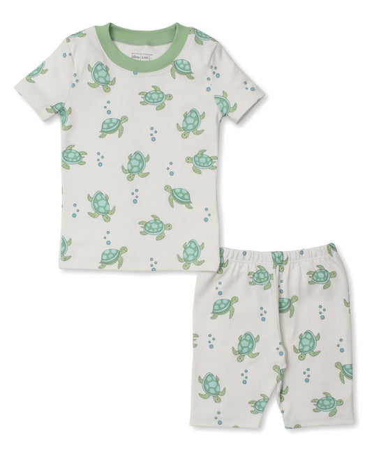 Kissy Kissy Love Boys Short Pajamas - Green Playful Turtles by Kissy Kissy