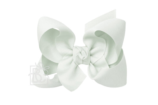 Beyond Creations Girls Grosgrain Double Knot Bow on Clip - Powder Mint Green by Beyond Creations