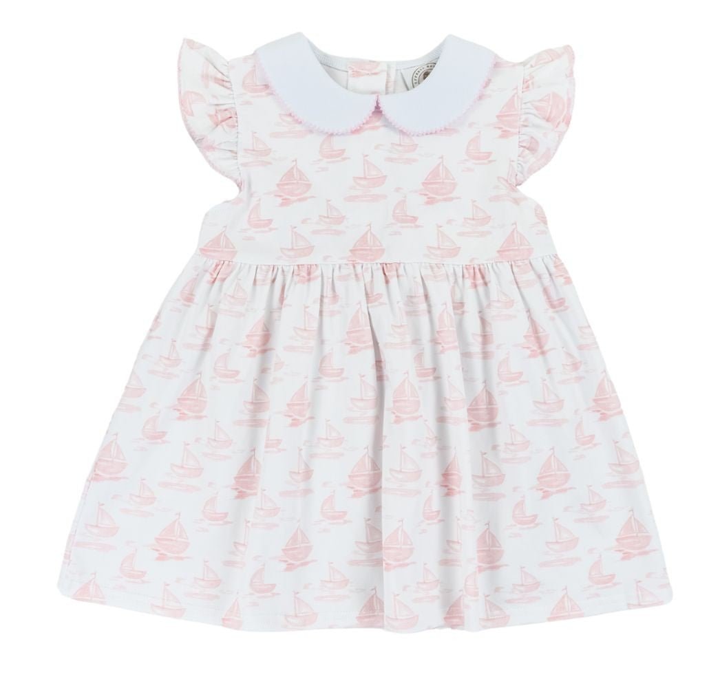 Cypress Row Girls Pink Sailboats Grayton Beach Dress
