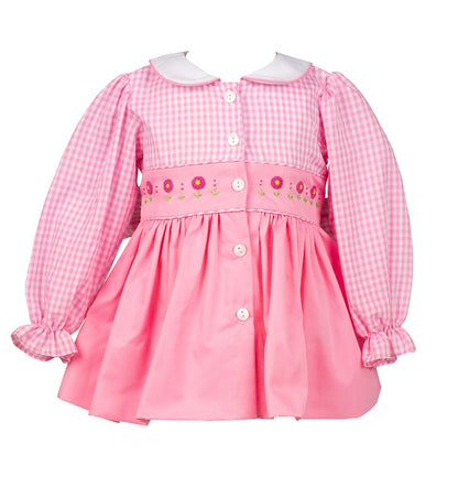 Proper Peony Girls Dress - Pink Gingham Tallulah with Sash