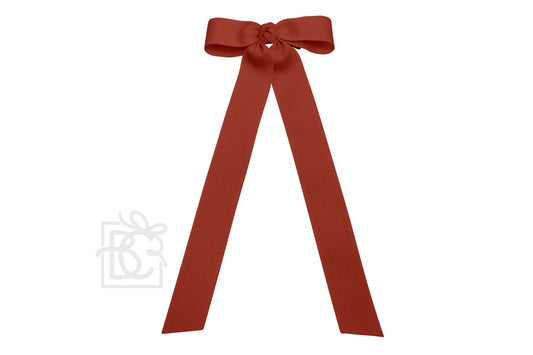 Beyond Creations Girls Grosgrain Bow with Streamer Tails - Fall Rust by Beyond Creations