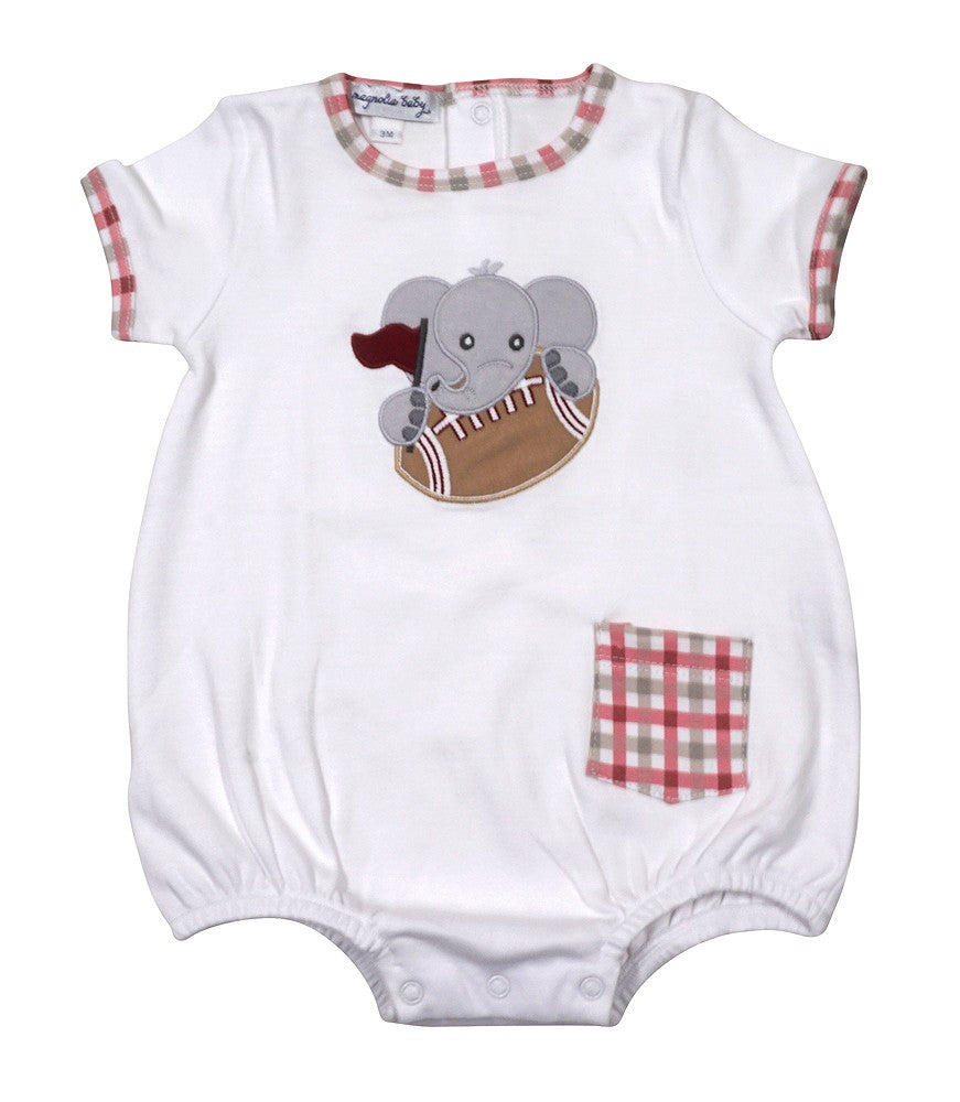 Magnolia Baby Boys Bubble with Pocket - Alabama Football Elephant