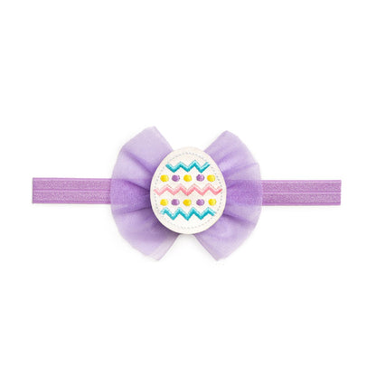 Sweet Wink Girls Soft Headband - Lavender Easter Egg