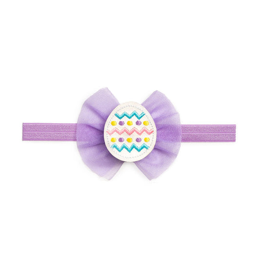 Sweet Wink Girls Soft Headband - Lavender Easter Egg