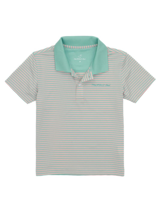 Properly Tied Boys Striped Dallas Polo Shirt - Cabana Stripes by Properly Tied