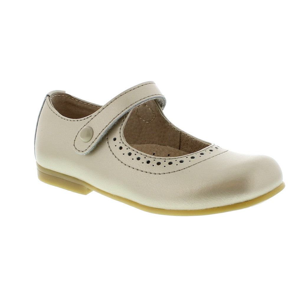 Footmates Girls Shoes - Emma Mary Janes - Soft Gold