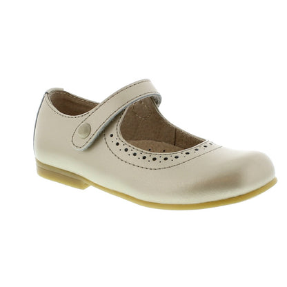 Footmates Girls Shoes - Emma Mary Janes - Soft Gold