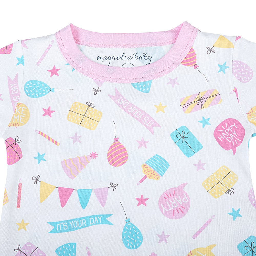 Magnolia Baby Girls Time to Celebrate Birthday Long Pajamas - Pink