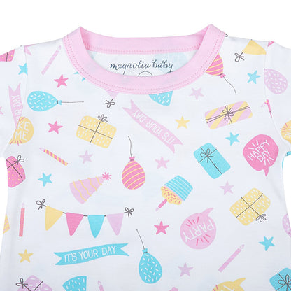 Magnolia Baby Girls Time to Celebrate Birthday Long Pajamas - Pink