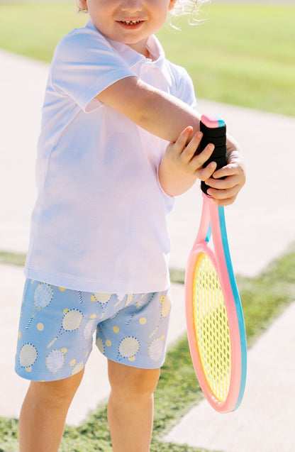 Proper Peony Pima Boys Blue Tennis Court Side Shorts