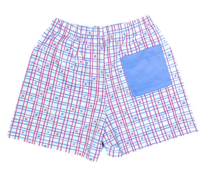 James & Lottie Boys Conrad Knit Shorts - Patriotic Stars Print