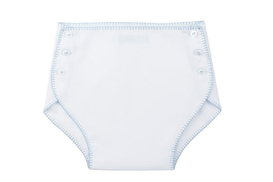 Feltman Brothers Baby Boys Button Diaper Cover - White