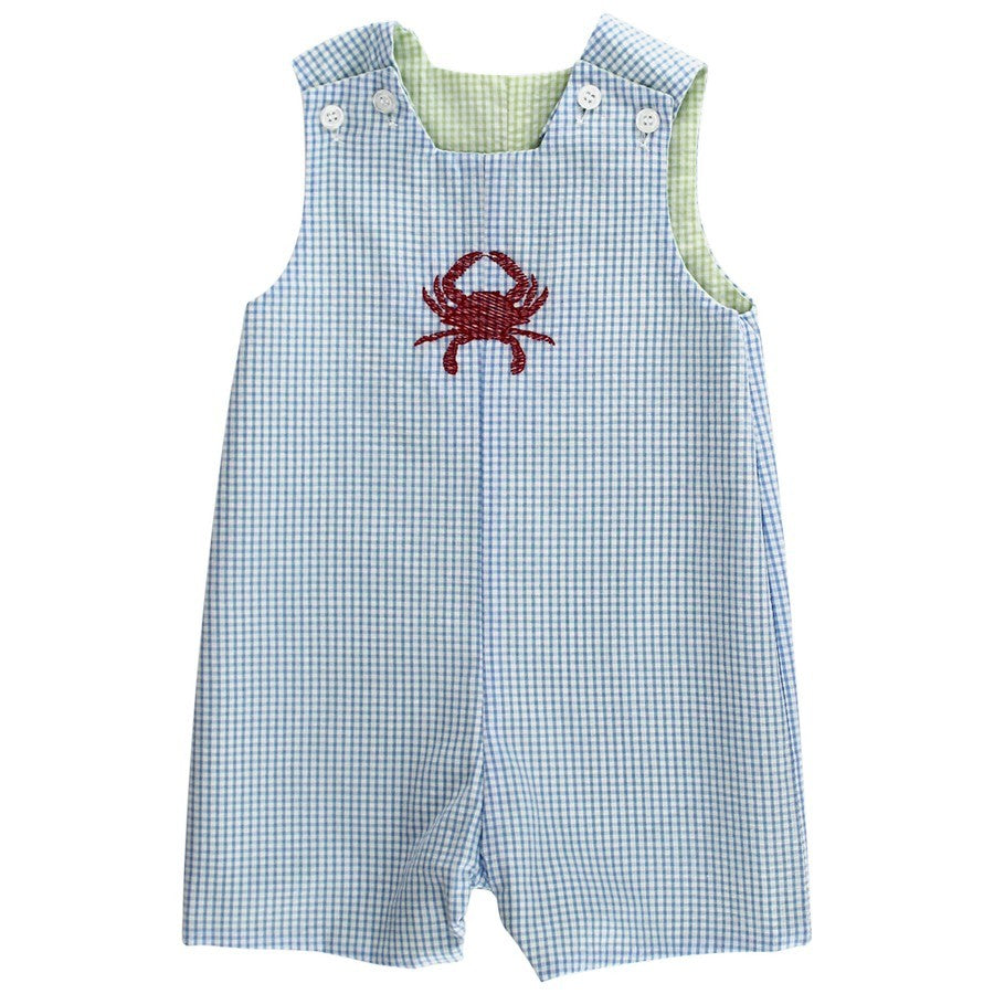 Bailey Boys Reversible Jon Jon - Green Tucker T-Rex Dino Reverses to Blue with Red Crab