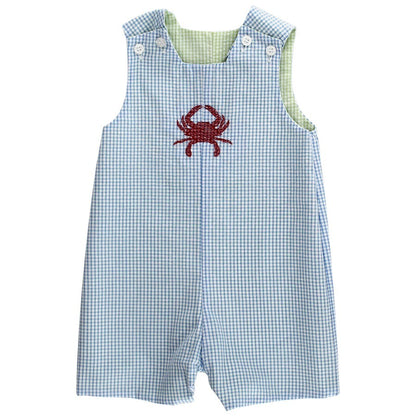 Bailey Boys Reversible Jon Jon - Green Tucker T-Rex Dino Reverses to Blue with Red Crab