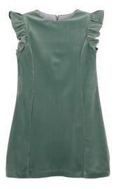 Luli & Me Boys Dressy Jon Jon with Shirt - Velvet - Aqua Sage Green main image 1