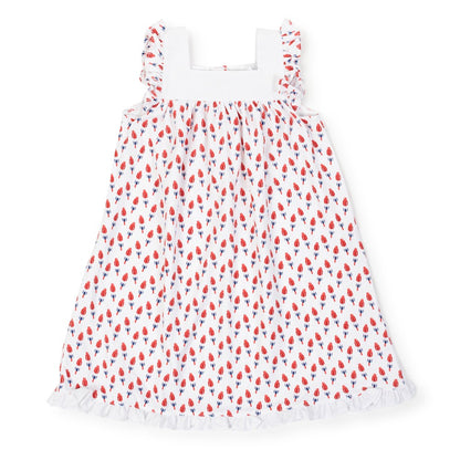 Lila & Hayes Girls Caroline Dress - Patriotic Popsicles