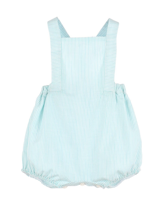 Sophie & Lucas Baby / Toddler Boys Archie Sunsuit Bubble - Aqua Stripes