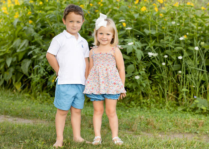 James & Lottie Girls Libby Floral Smocked Bloomers or Banded Shorts Set