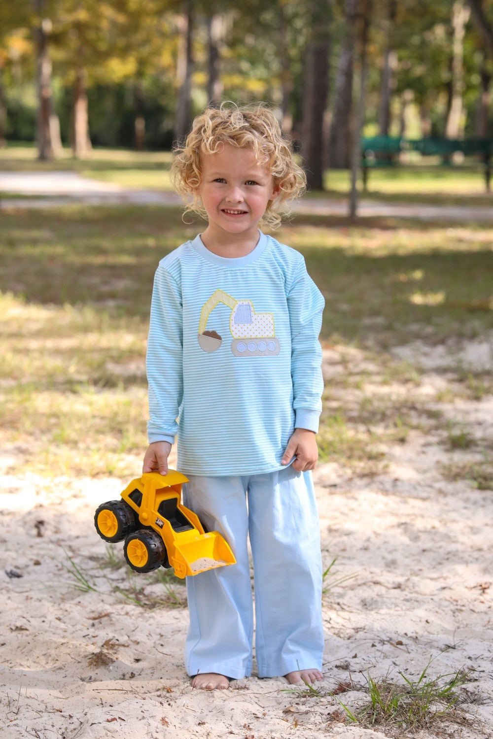 Trotter Street Kids Boys Pants Set - Construction Truck