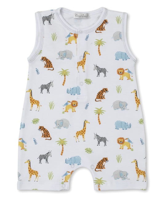Kissy Kissy Baby Boys Sleeveless Playsuit Romper - Tropical Jungle Animals by Kissy Kissy