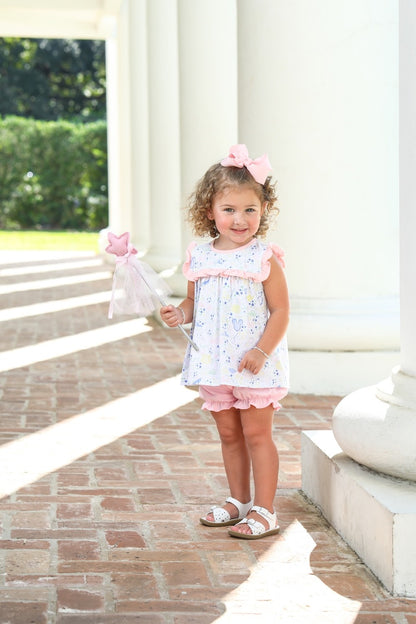 Trotter Street Kids Toddler Girls Pink Enchanted Mouse Bloomers Set