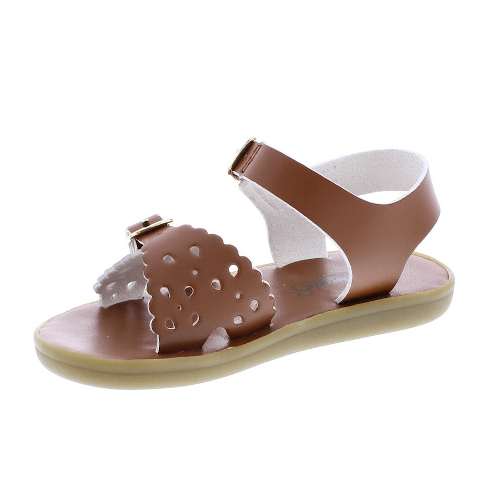 Footmates Girls Sustainable Sandals - Eco-Ariel Microfiber - Tan