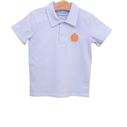 Trotter Street Kids Boys Shirt - Blue Pumpkin Patch Polo