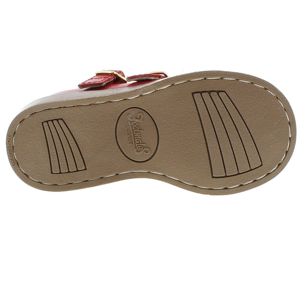 Footmates Girls Shoes - Danielle Double Strap - Apple Red