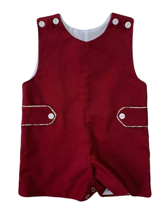 The Best Dressed Child Boys Cranberry Jon Jon with Tabs
