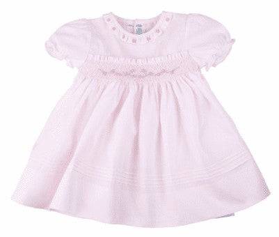 Feltman Brothers Toddler Girls Smocked Rose Garden Collection Dress - Pink