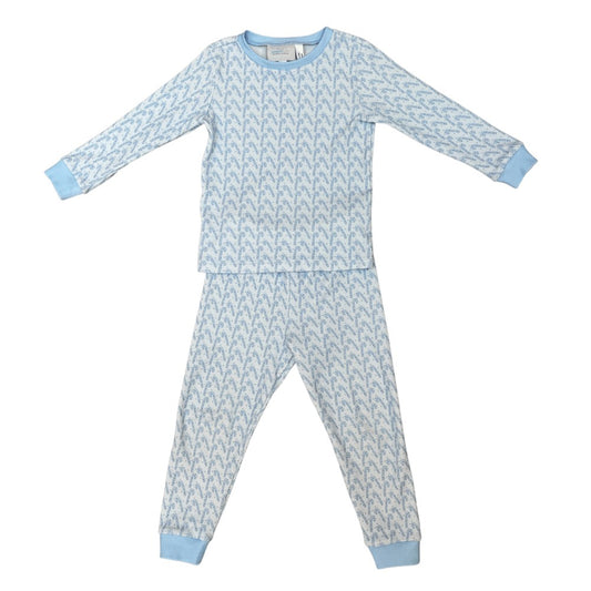 James & Lottie Jammies Pajamas Set - Candy Canes - Blue