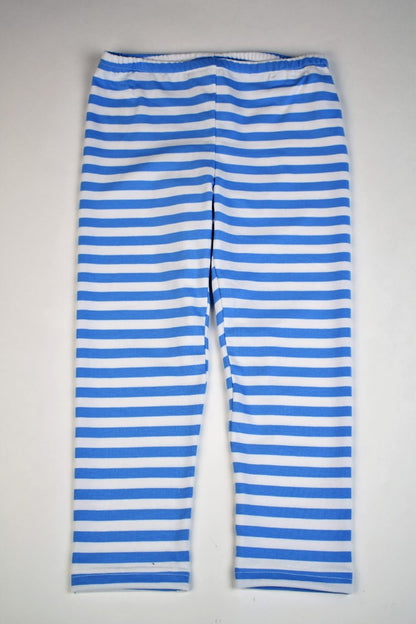 Funtasia Too Girls Pink Unicorn Ruffle Top with Blue Stripe Leggings