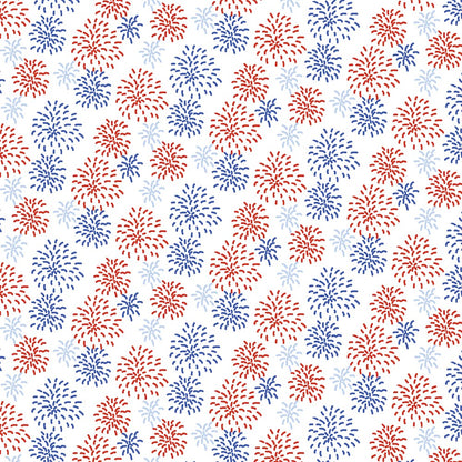 Lila & Hayes Girls Maris Dress - Patriotic Fireworks Show