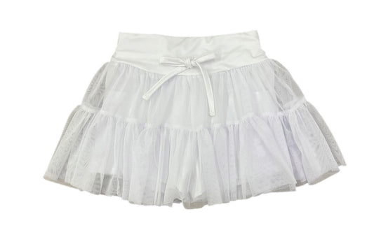 Be Elizabeth by James & Lottie Girls Tiered Skort - White by James & Lottie