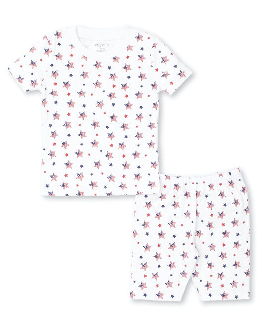 Kissy Kissy Snug Fit Short Pajamas - Esprit de America Patriotic Flag Stars