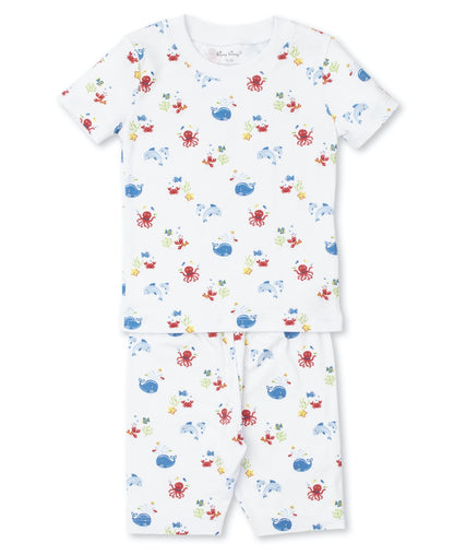Kissy Kissy Boys Snug Fit Short Pajamas - Blue Ocean Outing