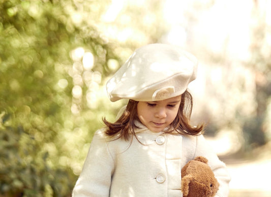 Marae Kids Girls Hat to Match Coat - Beret - Cream / Pink / Red / Light Blue / Navy Blue