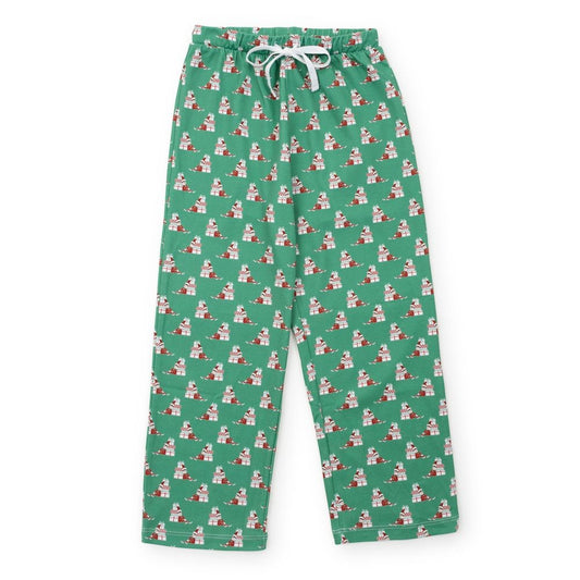 Lila & Hayes Boys Beckett Hang Out Pants - Green Santa's Helper Elf