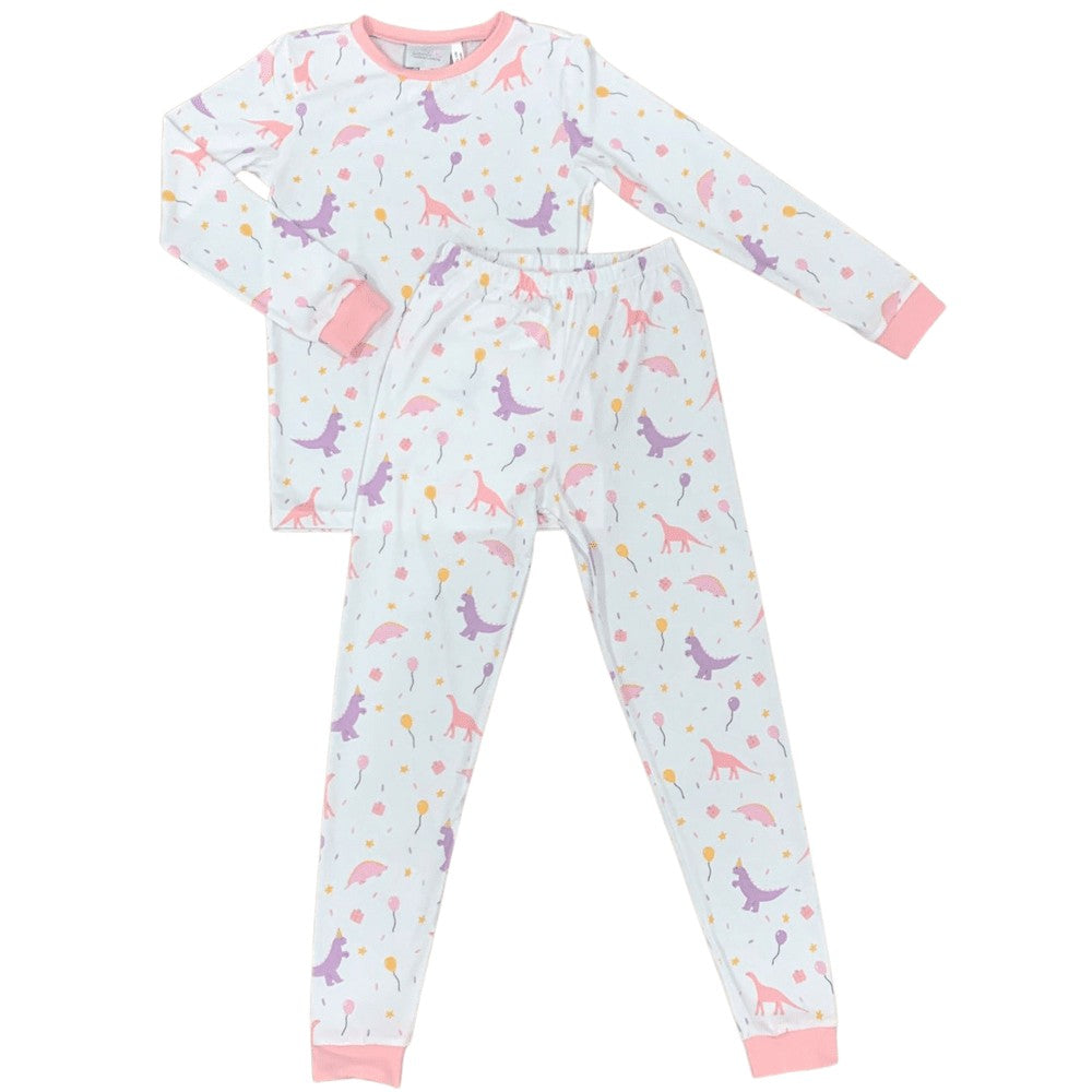 James & Lottie Girls Jammies Pajamas - Pink Dinosaurs by James & Lottie
