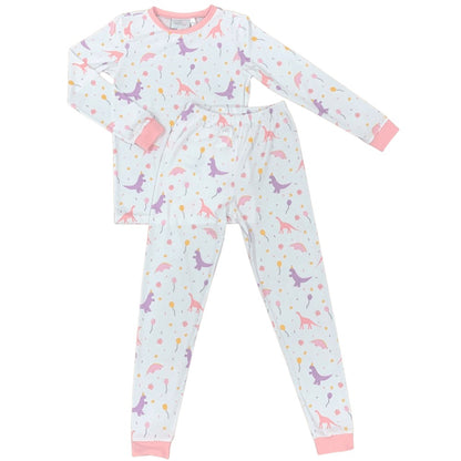 James & Lottie Girls Jammies Pajamas - Pink Dinosaurs by James & Lottie