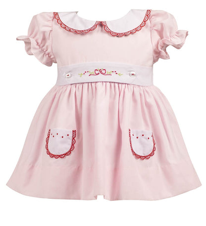 Proper Peony Girls Odette Placard Pink Valentines Dress Proper Peony Girls Odette Placard Pink Valentines Dress