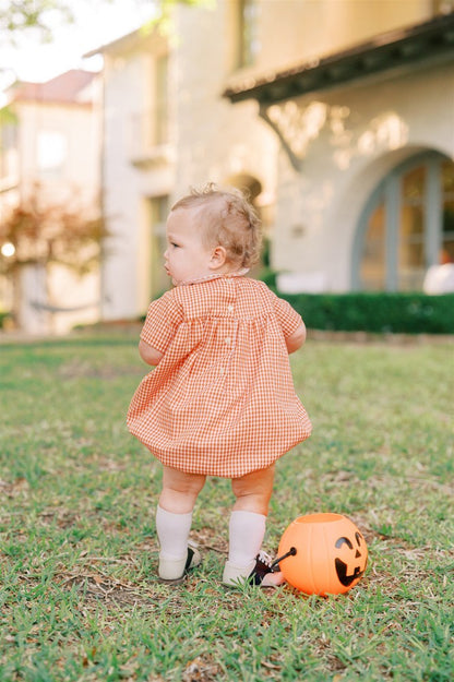 Proper Peony Baby Boys Halloween Jack O'Lantern Bubble - Orange