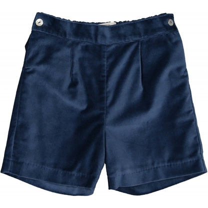 Sal & Pimenta Boys Dressy Shorts - Midnight Blue Velvet