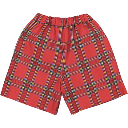 Sal & Pimenta Boys Shorts - Red Holiday Trocadero Plaid