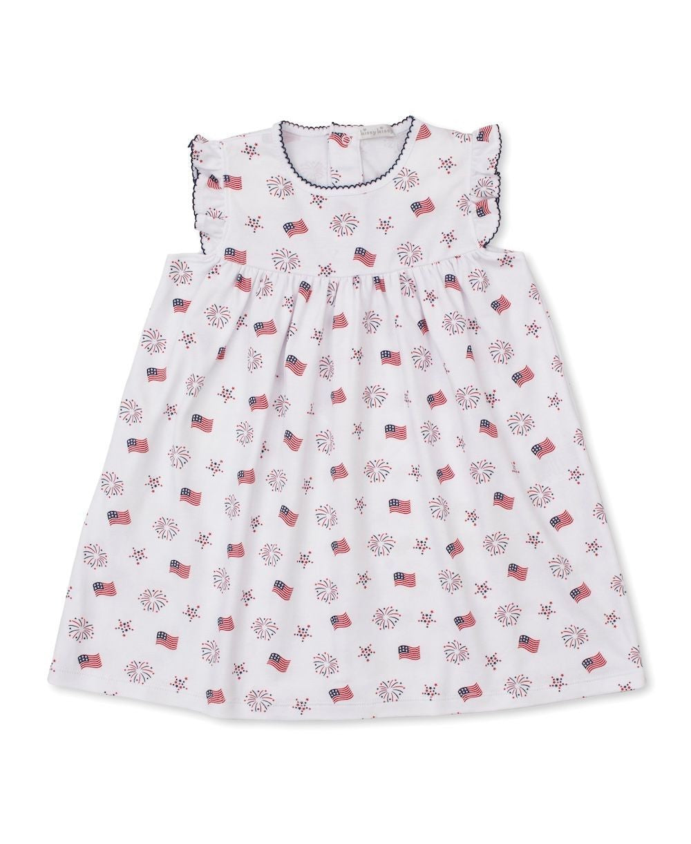Kissy Kissy Toddler Girls Bright Stars Patriotic Flags Dress