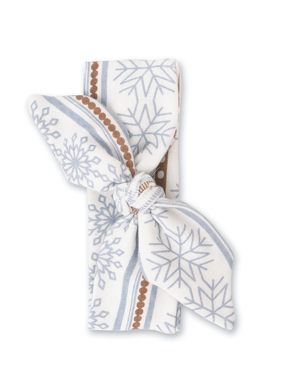 Tesa Babe Girls Headband - Gray Fair Isle Winter's Day